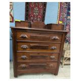 Wooden Dresser with Top Storage Compartments and D