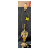 St Clair Chocolate glass boudoir lamp with finial