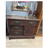 Marble Top Sideboard Cabinet with Drawers