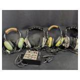 four Aviation Headsets David Clark and Concept