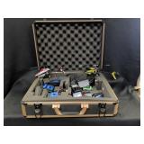 Mini helicopters, batteries, chargers, hard shell
