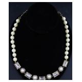 Heidi Daus Faux Pearl Crystal Necklace