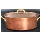 William Sonoma 10" Long Oval French Copper Roastin
