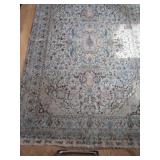 Persian Wool and Silk Tabriz Rug ï¿½ Ivory Ground wi