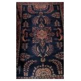 Antique Persian Sarouk Rug ï¿½ Deep Indigo Ground wi