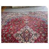 Persian Kashan Room-Size Rug ï¿½ Crimson Ground with