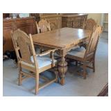 Renaissance Revival Carved Oak Draw-Leaf Refectory