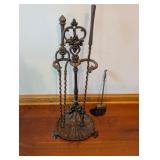 Ornate Iron Fireplace Tools