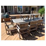 Kingsley-Bate Teak Outdoor Table, Eight Chairs & T
