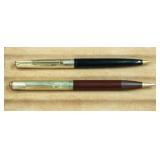 Two Vintage Parker Pencils; (one brown, one black)