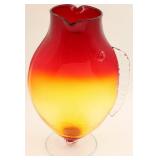 Blenko Amberina Fish Pitcher