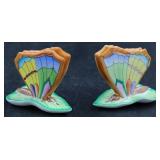 Two Herend Butterfly Place Card Holders