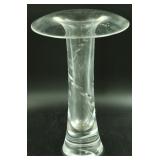 15" Tall Trumpet Vase; (Signed Hoya)
