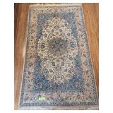 Fine Persian Nain or Isfahan Rug ï¿½ Ivory Ground wi