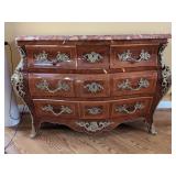Louis XV Style Kingwood & Tulipwood Parquetry Bomb