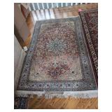 Signed Persian Isfahan Rug ï¿½ Rose-Terracotta Groun