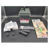 Opportunity Lot: .50 Cal Ammo Can, cleaning swabs,