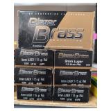 Blazer Brass 9mm Luger 115 Grain FMJ Ammunition, 6