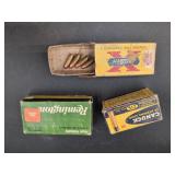 Assorted Ammunition Boxes: Western .25 Auto, Remin