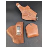 Bianchi Leather Holster and Accessory Pouch Set