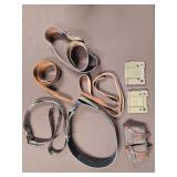 Camo Pattern Utility Belt, MOLLE Pouches, Leather