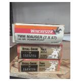 Assorted 7mm Mauser Ammunition Lot 48 rounds