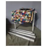 Collection of Four Metal Organ Pipes and Two Paint