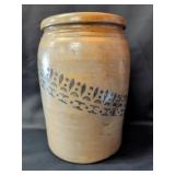 Unsigned Pennsylvania Salt Glazed Stone Ware Crock