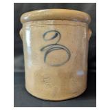 3 Gallon Salt-Glazed Stoneware Crock with Handles