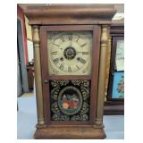 American Weight-Driven Ogee Wall Clock with Painte