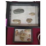 Collection of Lithic Artifacts and Stone Tools in