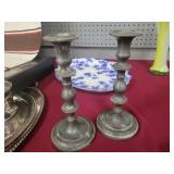 Pair of Metal Candlestick Holders