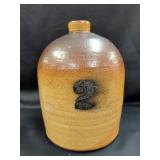 Antique No. 2 Salt-Glazed Stoneware Jug with Brown