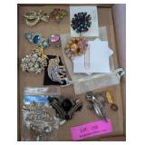 Assorted Costume Jewelry Brooch and Necklace Colle