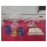 Glassware Collection Including Covered Compote, Ca