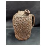 Brown Slip-Glazed Stoneware Jug with Double Spouts
