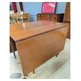 Wood Drop-Leaf Dining Table