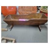 Wooden Rocking Cradle and Child