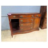 Bowfront Sideboard with Three Central Drawers and