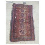 Hand-Knotted Wool Area Rug with Geometric Medallio