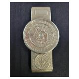 Mexican Sterling silver Aztec Calendar Motif Money