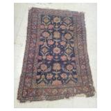 Hand-Knotted Wool Area Rug with Floral Motif