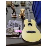 Mixed Lot of Decorative Items, Golf Trophy, and Ac
