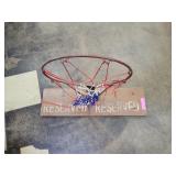 Basketball Hoop Mounted on Reserved Sign Board