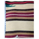 Navajo Woven Wool Rug 26 x 56 Inches