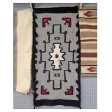 Navajo Woven Wool Rug 20 x 42 Inches