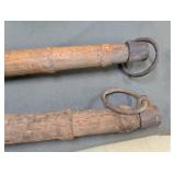 Pair of Wooden Horse Hames with Metal Hardware