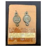Pair of U.S. Military Brass Horse Tack Emblems