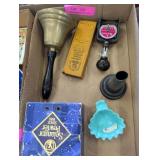 Assorted Collectibles Lot: Brass Bell, Bates Numbe