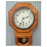 Sessions Oak Short Drop Regulator Wall Clock  Tim